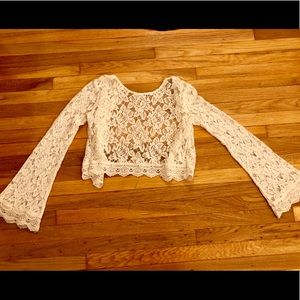 Beautiful lace top with bell sleeves